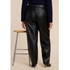 image:imageELOQUII Faux Leather Pintuck Straight Leg PantBlack Onyx