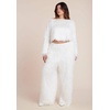 image:imageELOQUII Textural Fringe PantSoft White