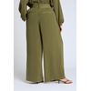 image:imageELOQUII Wide Leg Belted PantBronze Green