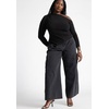 image:imageELOQUII Wide Leg Cargo Jean Black Wash