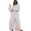 image:imageELOQUII Textural Fringe PantSoft White