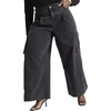 image:imageELOQUII Wide Leg Cargo Jean Black Wash