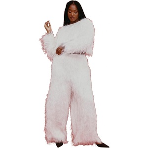 image:imageELOQUII Textural Fringe PantSoft White