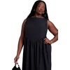 image:imageELOQUII Boat Neck Flare Midi DressBlack Onyx