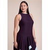 image:imageELOQUII Contrast Satin Godet Maxi DressPotent Purple