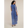 image:imageELOQUII Fringe Detail Striped Knit Maxi DressBlue White Stripe