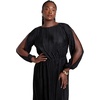 image:imageELOQUII Plisse Open Sleeve DressBlack Onyx