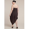 image:imageELOQUII Strapless Draped Midi DressChocolate Brown