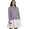 image:imageELOQUII Twofer Mini Shirt DressGrey and White