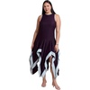 image:imageELOQUII Contrast Satin Godet Maxi DressPotent Purple