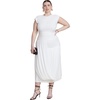 image:imageELOQUII Drape Detail Fitted Mesh DressJet Stream