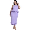 image:imageELOQUII Ruffle Detail Column Maxi DressLupine