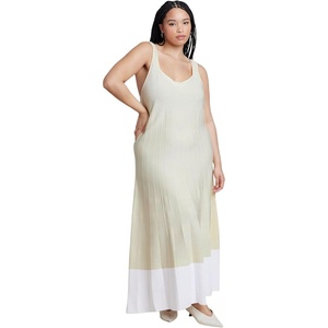 image:imageELOQUII Contrast Hem Sweater DressLight Yellow