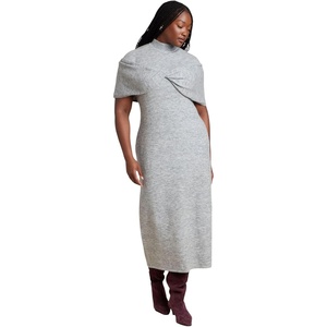 image:imageELOQUII Twist Front Cape Sweater DressGrey