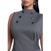 image:imageELOQUII Belted Military TopMedium Heather Grey