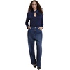 image:imageELOQUII Shirred Cutout TopRich Navy