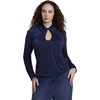image:imageELOQUII Shirred Cutout TopRich Navy