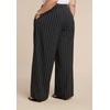 image:imageELOQUII Wide Leg Pinstripe TrouserGrey and White