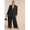image:imageELOQUII Wide Leg Pinstripe TrouserGrey and White