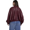 image:imageFaux Leather Cocoon JacketCabernet