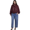 image:imageFaux Leather Cocoon JacketCabernet