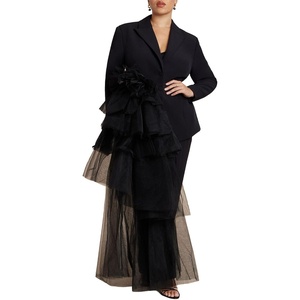 image:imageDramatic Tiered Tulle BlazerBlack Onyx