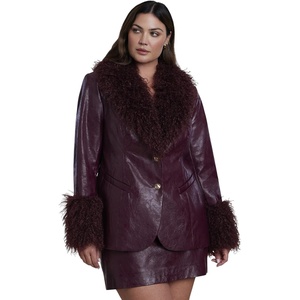 image:imageFaux FurTrim Faux Leather JacketAndorra
