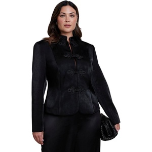 image:imageFitted Satin JacketBlack Onyx