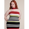image:imageELOQUII Neckline Detail Striped Sweater DressZesty Stripe