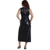 image:imageELOQUII WaistTie Faux Leather Maxi DressBlack Onyx